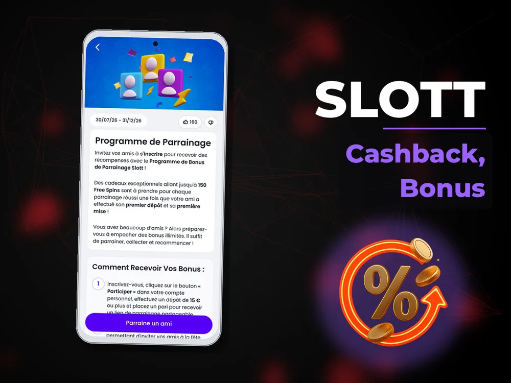 Slott - Cashback, Bonus